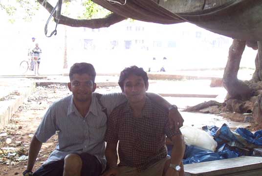 Mukul with his friend